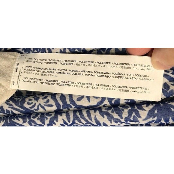 MING SUIT Women’s Blouse Size 8 Blue White Flowy - Picture 8 of 11